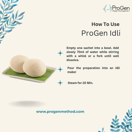 Progen Idli Mix | 15 G Of High Biological Value Protein Per Meal | Pack Of 7 | 105 Gm