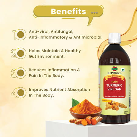 Dr. Patkar'S Turmeric Vinear With Mother 1000 Ml