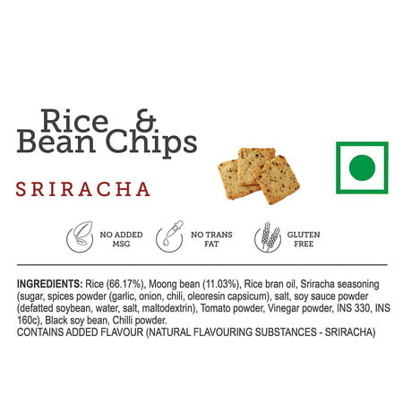 The Harvest Bowl Rice & Bean Chips - Sriracha | Sea Salt | Sour Cream - 120 Gmx3 - (Pack Of 3)