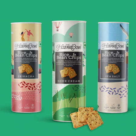 The Harvest Bowl Rice & Bean Chips - Sriracha | Sea Salt | Sour Cream - 120 Gmx3 - (Pack Of 3)