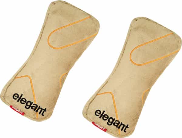 Elegant Fur Memory Foam Neck Support Pillow (Set Of 2) Beige