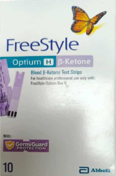 Freestyle Optium H Blood Beta Ketone Test Strips Pack Of 10