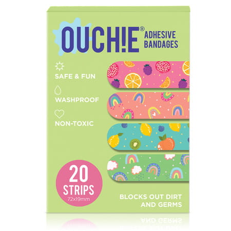 Ouchie Non-Toxic Printed Bandages Double Combo (40 Pack) - Ouchie X Muso & Limegreen