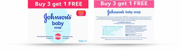 Johnson's Baby Soap Box Of 600 G (Buy 3 Get 1 Free)