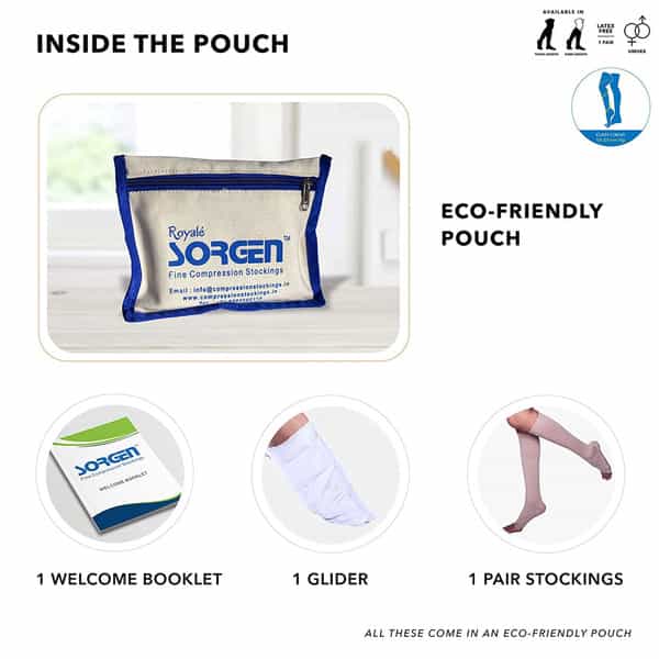Sorgen Royale Soft Class I Compression Stockings Knee Length (Xl)