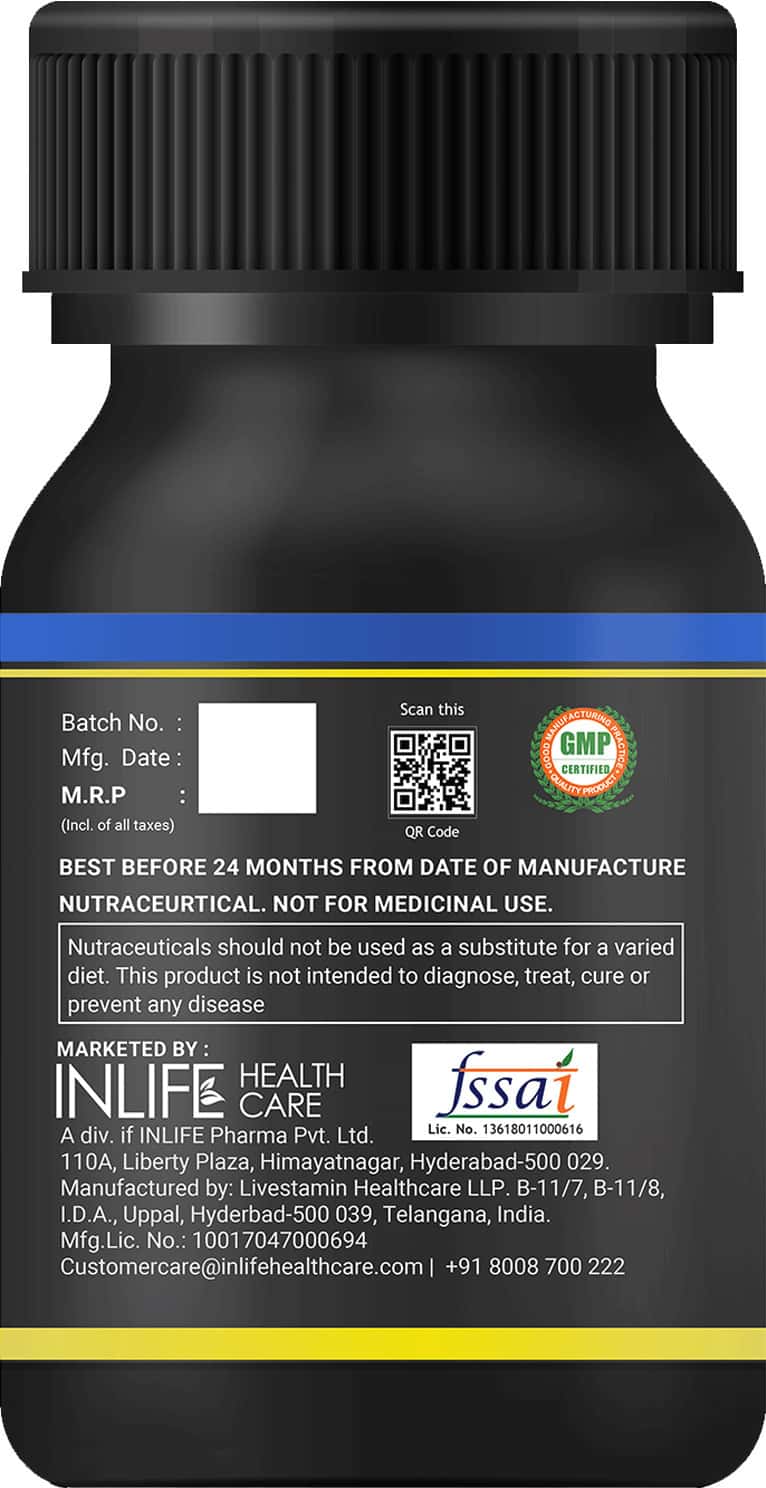 Buy INLIFE TESTROID TESTOSTERONE FOR MEN WITH ZINC MONOMETHIONINE