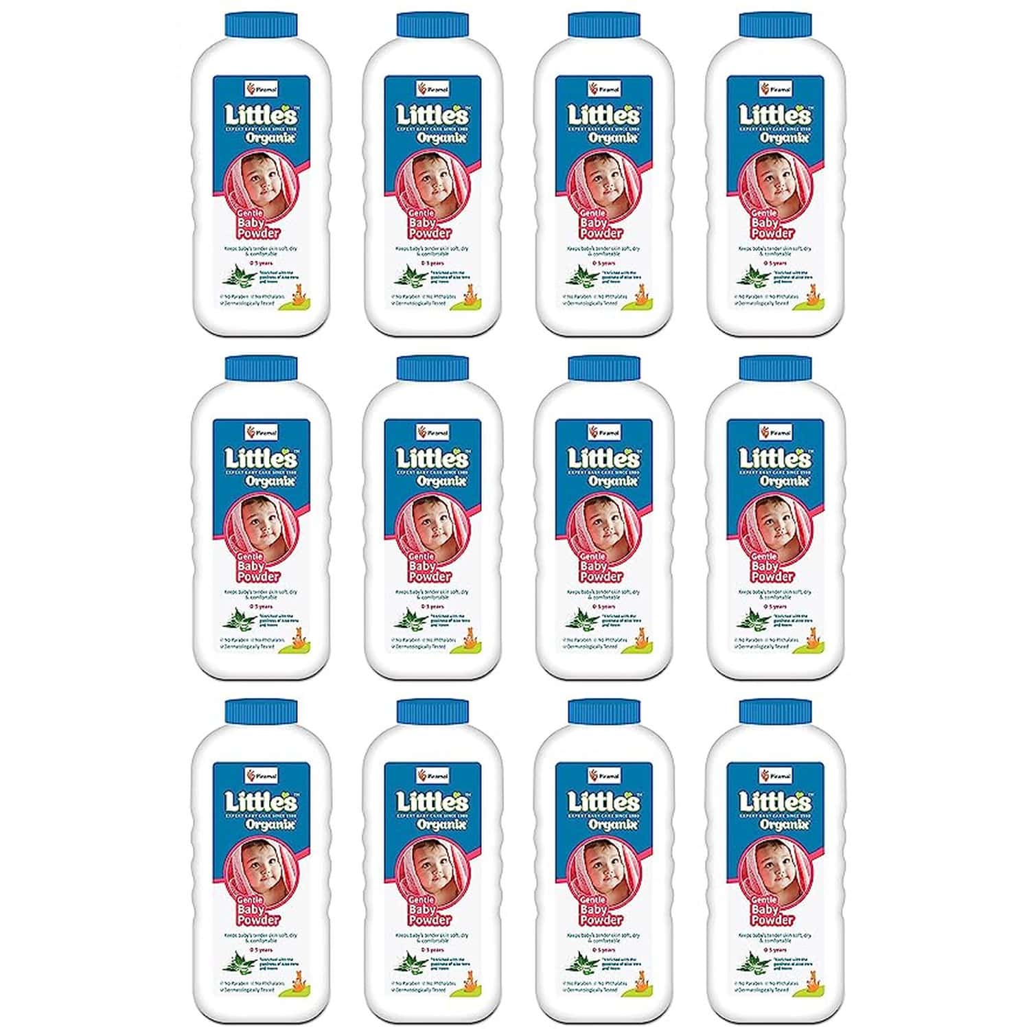 Little'S Organix Gentle Baby Powder I Free From Parabens & Phthalates 400g White X Pack Of 12
