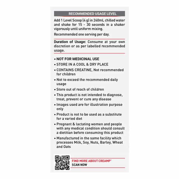 Muscleblaze Micronised Creatine Monohydrate Creamp Powder | Lychee Swirl (80 Servings | 320G)
