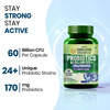 Vlados Himalayan Organic Probiotics 60b Cfu + 170mg Prebiotics + 24 Strains Supplement | Veg - 60n