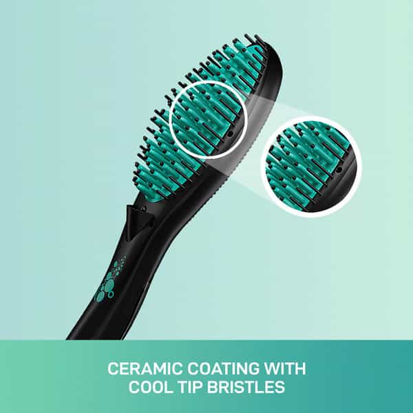 Syska Salonfinish Keratin Hbs200i Hair Straightener Brush (Black)