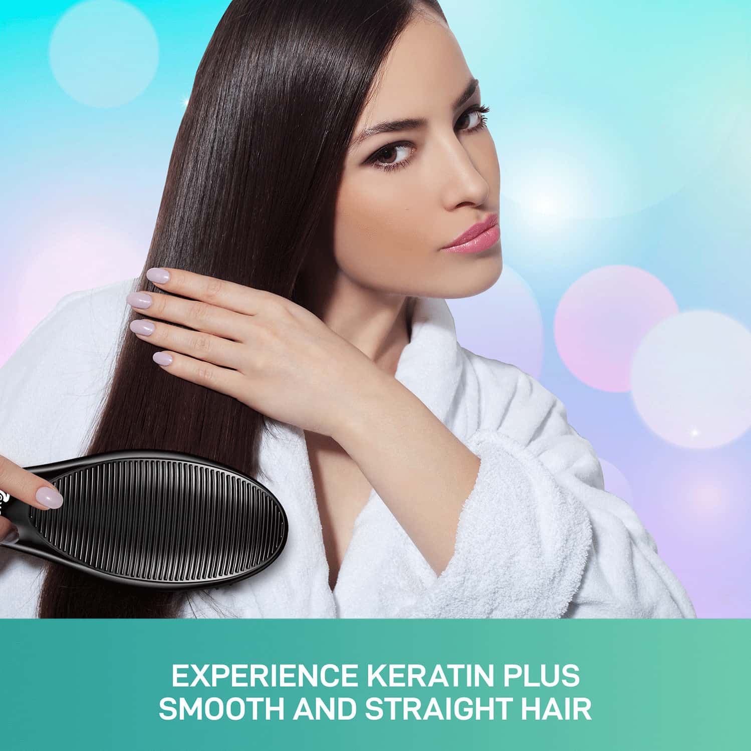 Buy SYSKA SALONFINISH KERATIN HBS200I HAIR STRAIGHTENER BRUSH (BLACK