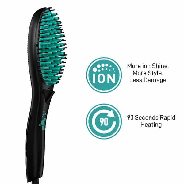 Syska Salonfinish Keratin Hbs200i Hair Straightener Brush (Black)