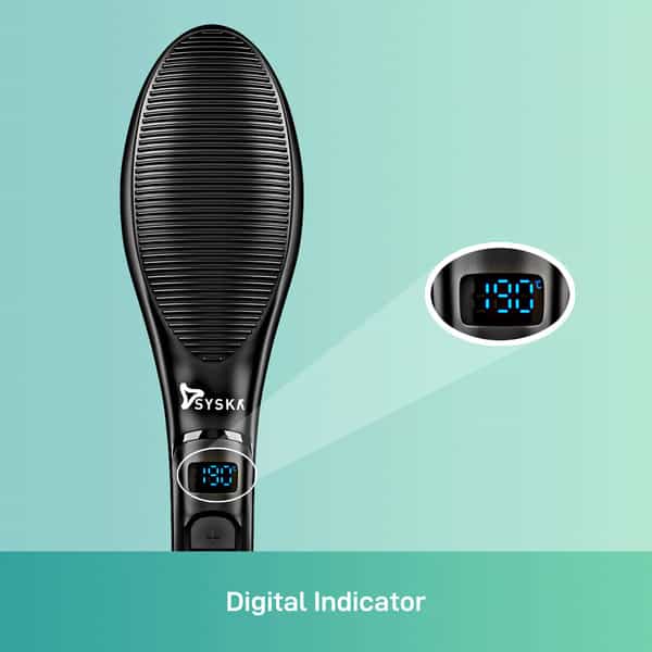 Syska Salonfinish Keratin Hbs200i Hair Straightener Brush (Black)