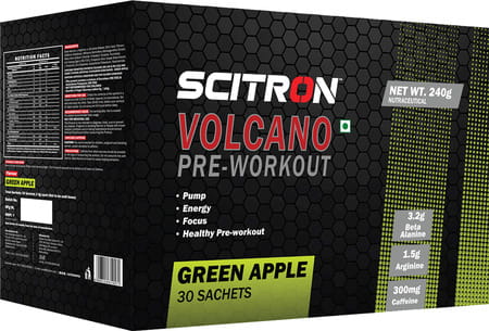 Scitron Volcano Pre Workout (30 Servings) - 240g (Green Apple)