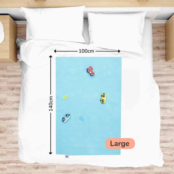 Basic Quick Dry Mats - Bed Protector, Super Light-Weight, Sleek, 8.5X Absorbent |100Cm X 140Cm - L