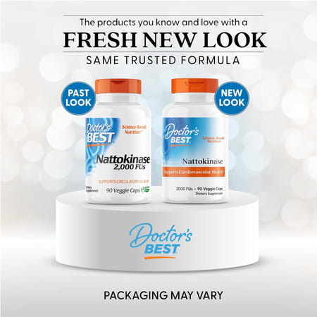 Doctor's Best Nattokinase | 2000 Fus | Supports Cardiovascular Health | Non-Gmo | Vegan - 90 Caps