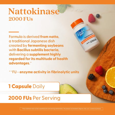 Doctor's Best Nattokinase | 2000 Fus | Supports Cardiovascular Health | Non-Gmo | Vegan - 90 Caps