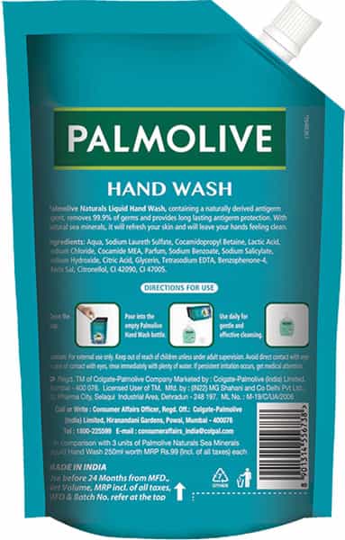 Palmolive Naturals Sea Minerals Liquid Hand Wash Refill Pack - 750 Ml