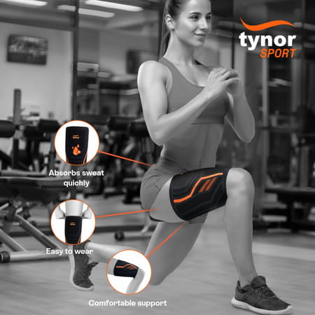 Tynor Thigh Support Air Pro Black & Green Large 1 Unit