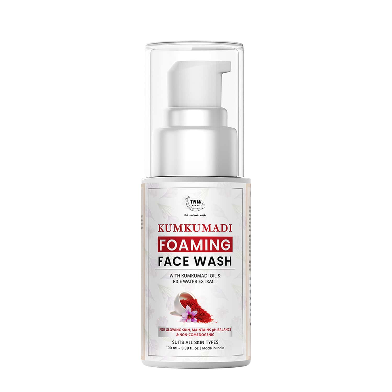 Tnw - The Natural Wash Kumkumadi Foaming Face Wash|glowing Skin|kumkumadi Oil & Rice Water Extract