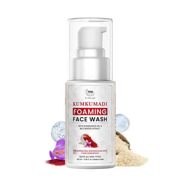 Tnw The Natural Wash Kumkumadi Foaming Face Wash|Glowing Skin|Kumkumadi Oil & Rice Water Extract
