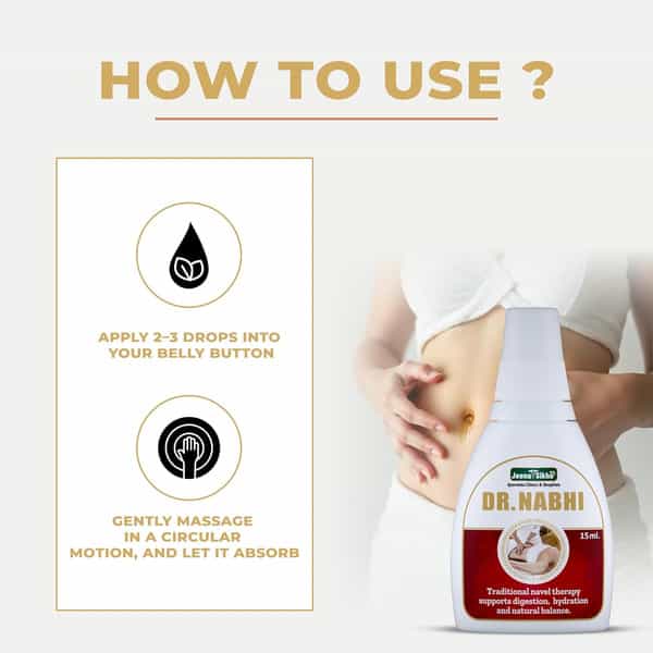Jeena Sikho Dr. Nabhi/Navel Oil For Navel Care | Supports Healthy Digestion |15Ml