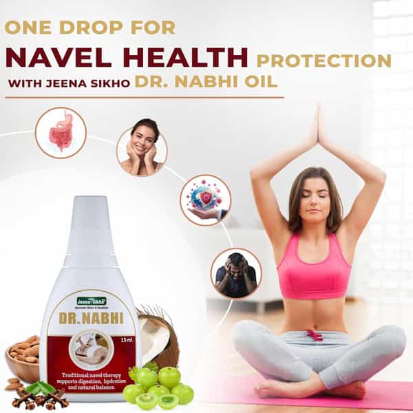 Jeena Sikho Dr. Nabhi/Navel Oil For Navel Care | Supports Healthy Digestion |15Ml