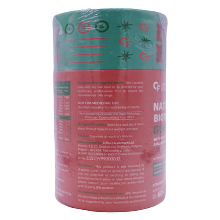 Carbamide Forte Natural Biotin Strawberry Flavour Gummies 60 No's