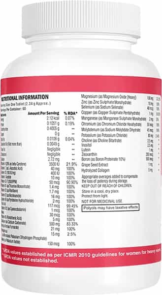 Purefoods - Multivitamin For Women For Everyday Health (60 Tablets)