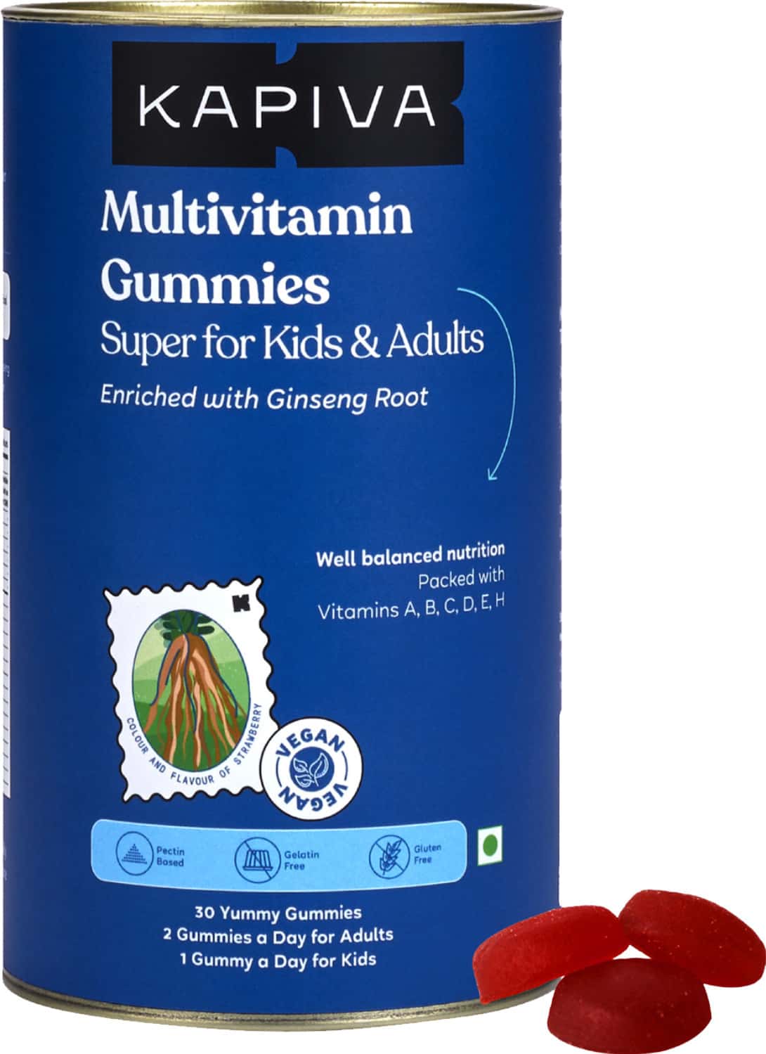 Kapiva Multivitamin Gummies With Vitamins And Minerals | Ayurveda For Kids And Adults - 30 Gummies