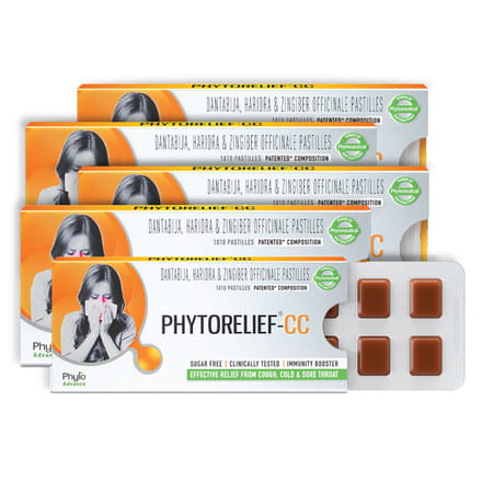 Phytorelief-Cc - Helpful In Boosting Immunity | Cough | Cold And Sore Throat | Pack Of 5