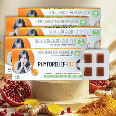 Phytorelief-Cc - Helpful In Boosting Immunity | Cough | Cold And Sore Throat | Pack Of 5
