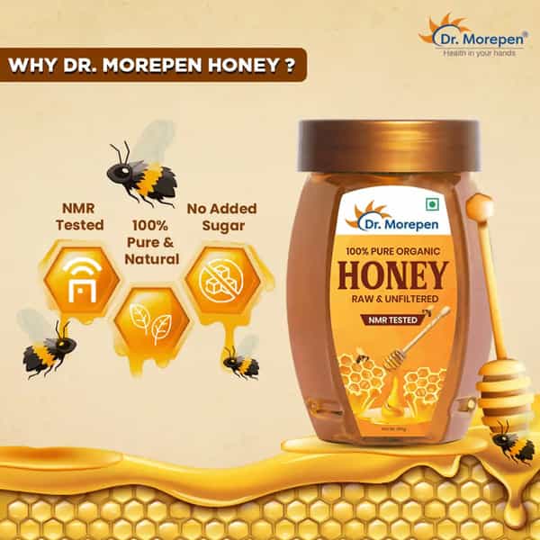 Dr. Morepen 100% Pure Organic Honey Nmr Tested - 250Gm