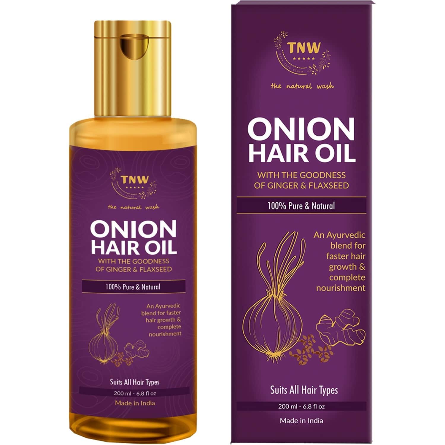 Buy TNW THE NATURAL WASH ONION HAIR OIL FOR HAIR GROWTH WITH COMPLETE