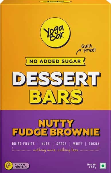 Yoga Bar Chocolate Fudge Brownie Dessert Bar Variety Box Of 5X40g - 200Gm