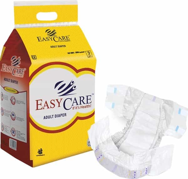 Easycare Adult Diaper - Pack Of 10 Soft & Comfort With Double Leakage Parrier (101 To 152Cm) Size-L