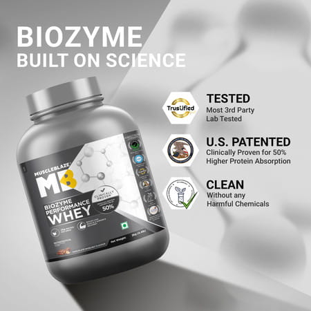 Muscleblaze Biozyme Performance Whey Protein | Chocolate Hazelnut | 2Kg| 25G Protein Per Scoop