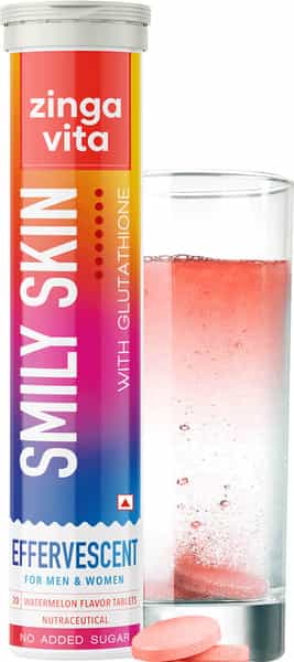 glutathione and sugar Buy ZINGAVITA SMILY SKIN WITH HYALURONIC ACID FREE 20 FIZZY TABLET Online & Get Upto 60% OFF at PharmEasy 25BTS20