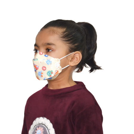 Advind Healthcare Smog Guard N95 Kids Mask Without Valve (4-12 Years Kids) - Car Print Pack Of 3