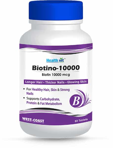 Healthvit Biotino - 10000 Biotin  Multivitamin Tablets  Bottle Of 60