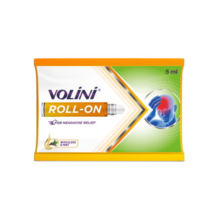 Volini Roll-On | For Headache Relief | With Clove & Mint | 5 Ml
