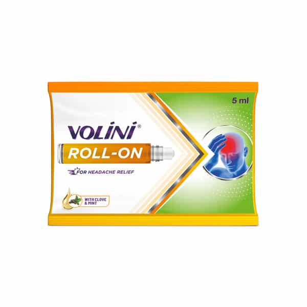 Volini Roll-On | For Headache Relief | With Clove & Mint | 5 Ml