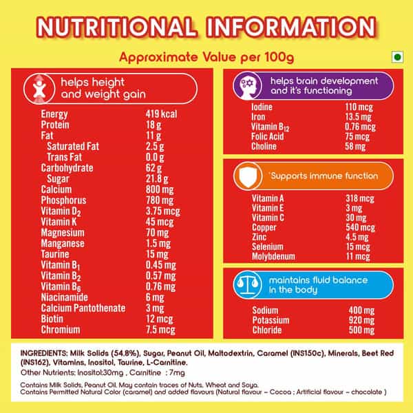 Complan Nutrition And Health Drink Royale Chocolate 750G Refill Box