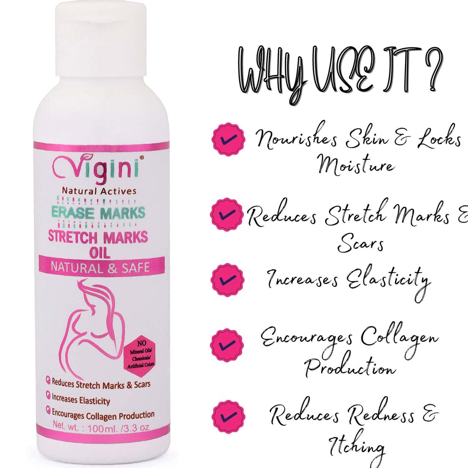 Buy VIGINI NATURAL ERASE STRETCH MARKS SCARS ANTI PIGMENTATION REMOVAL