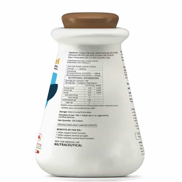 Myfitfuel Omega 3 Fish Oil | 1000Mg (180 Epa 120 Dha) | 100 Softgels