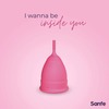 Sanfe Reusable Menstrual Cup With No Rashes Leakage Or Odor - Premium Design For Women - Large