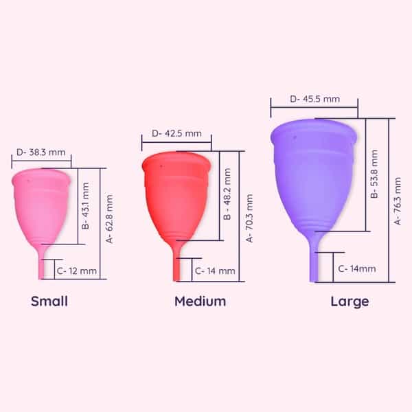 Sanfe Reusable Menstrual Cup With No Rashes Leakage Or Odor - Premium Design For Women - Large