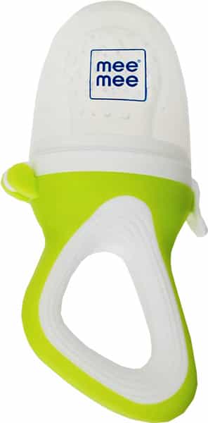 Mee Mee Fruit & Food Nibbler With Silicone Sack (Green)