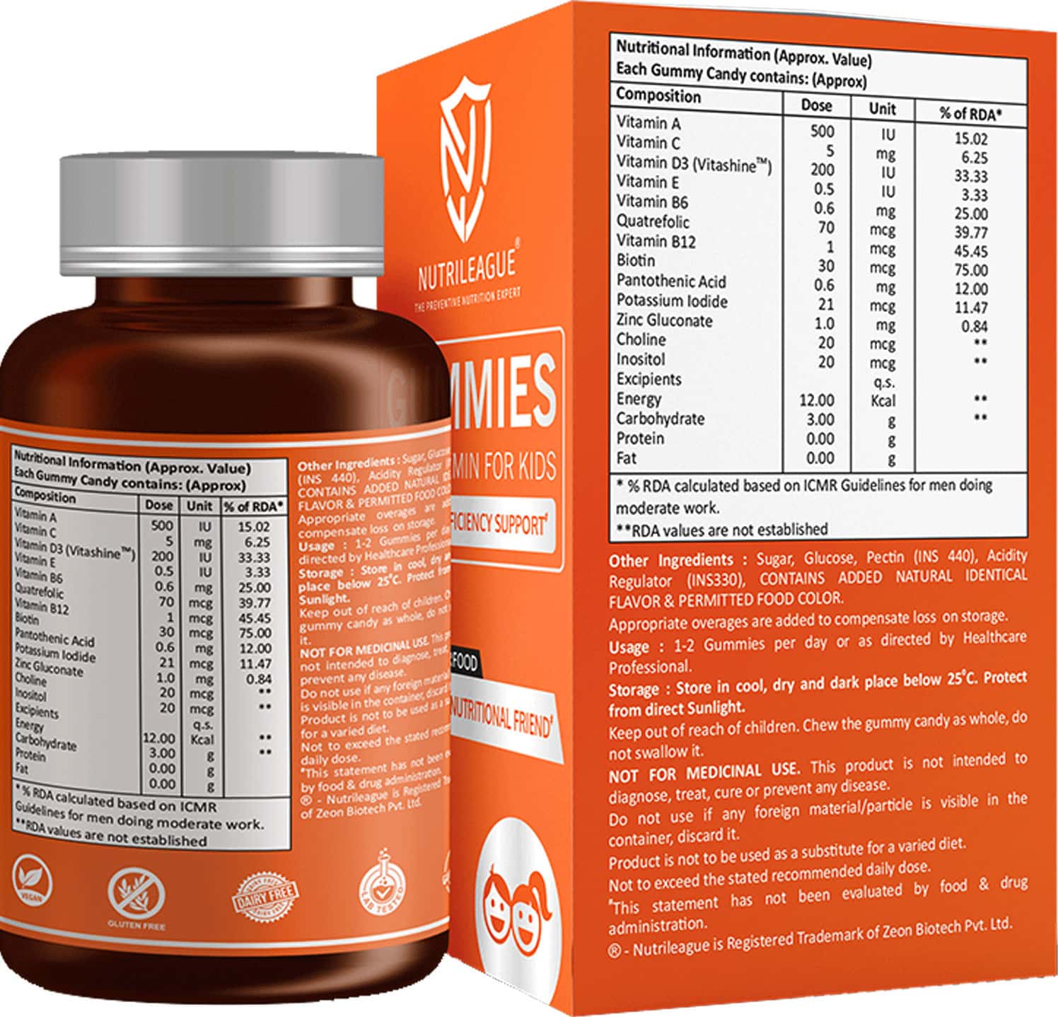 Buy NUTRILEAGUE MULTIVITAMIN FOR KIDS GUMMIES PACK OF 30 ALL ESSENTIAL NUTRITION IN ONE