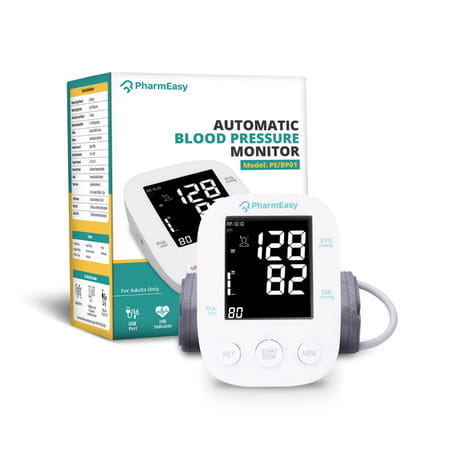 Pharmeasy Fully Automatic Digital Blood Pressure Monitor Pe/Bp01